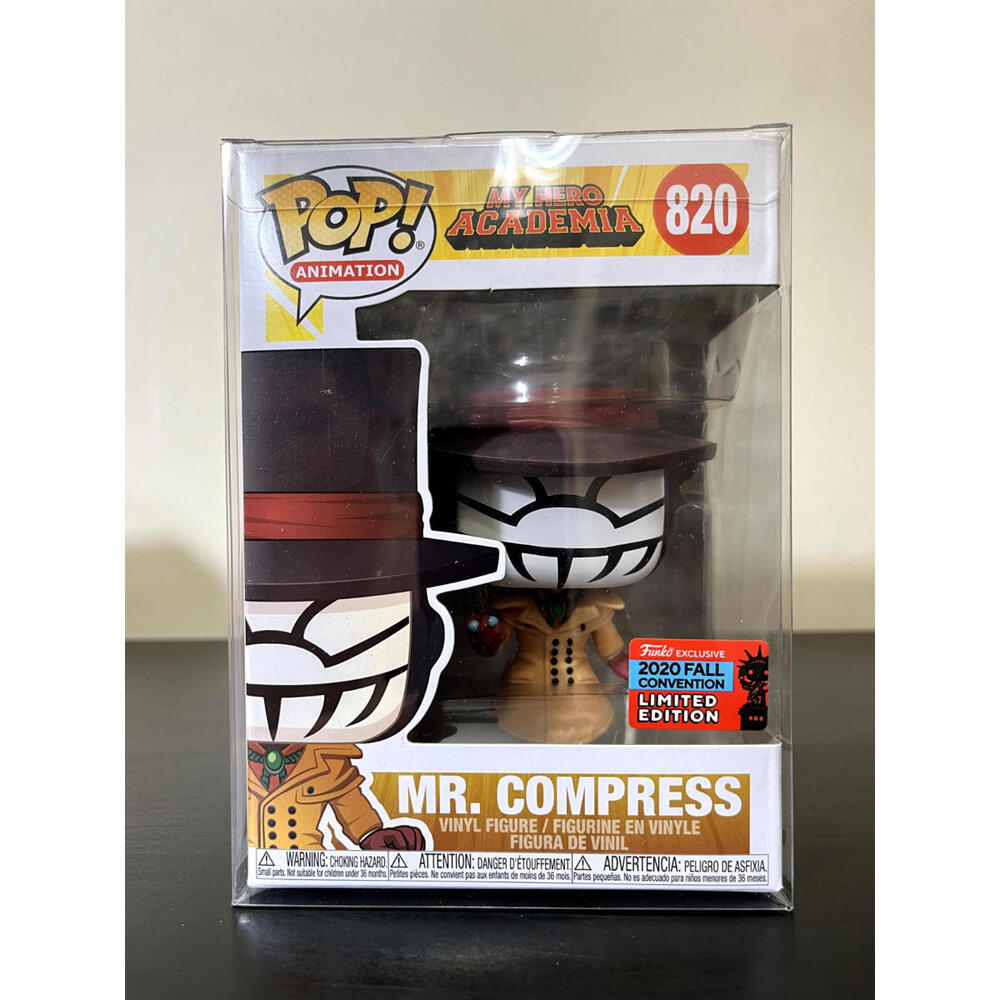 Funko Pop! My Hero Academia 820 Mr Compress Fall Con Limited edition w/Protector